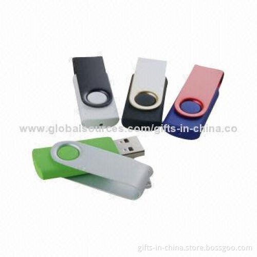 Swivel 4GB USB Flash Drives, Free Logo Cost, Uses Branded A Grade Microchips